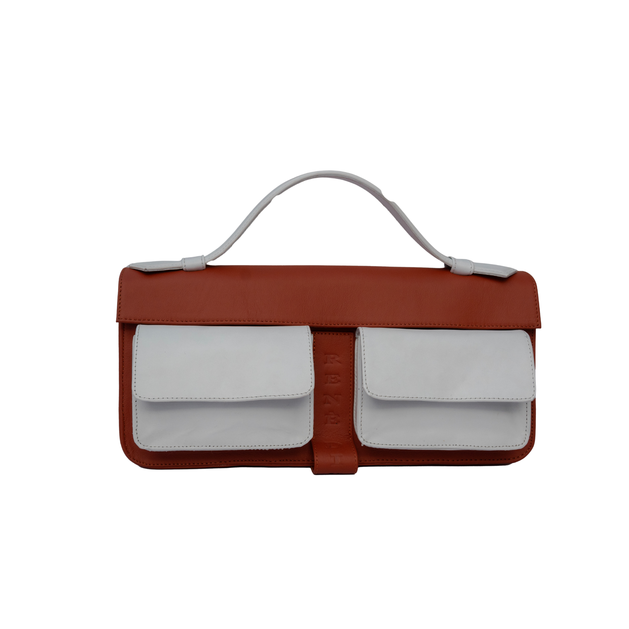 The Mini Street Bag in Deep Orange White
