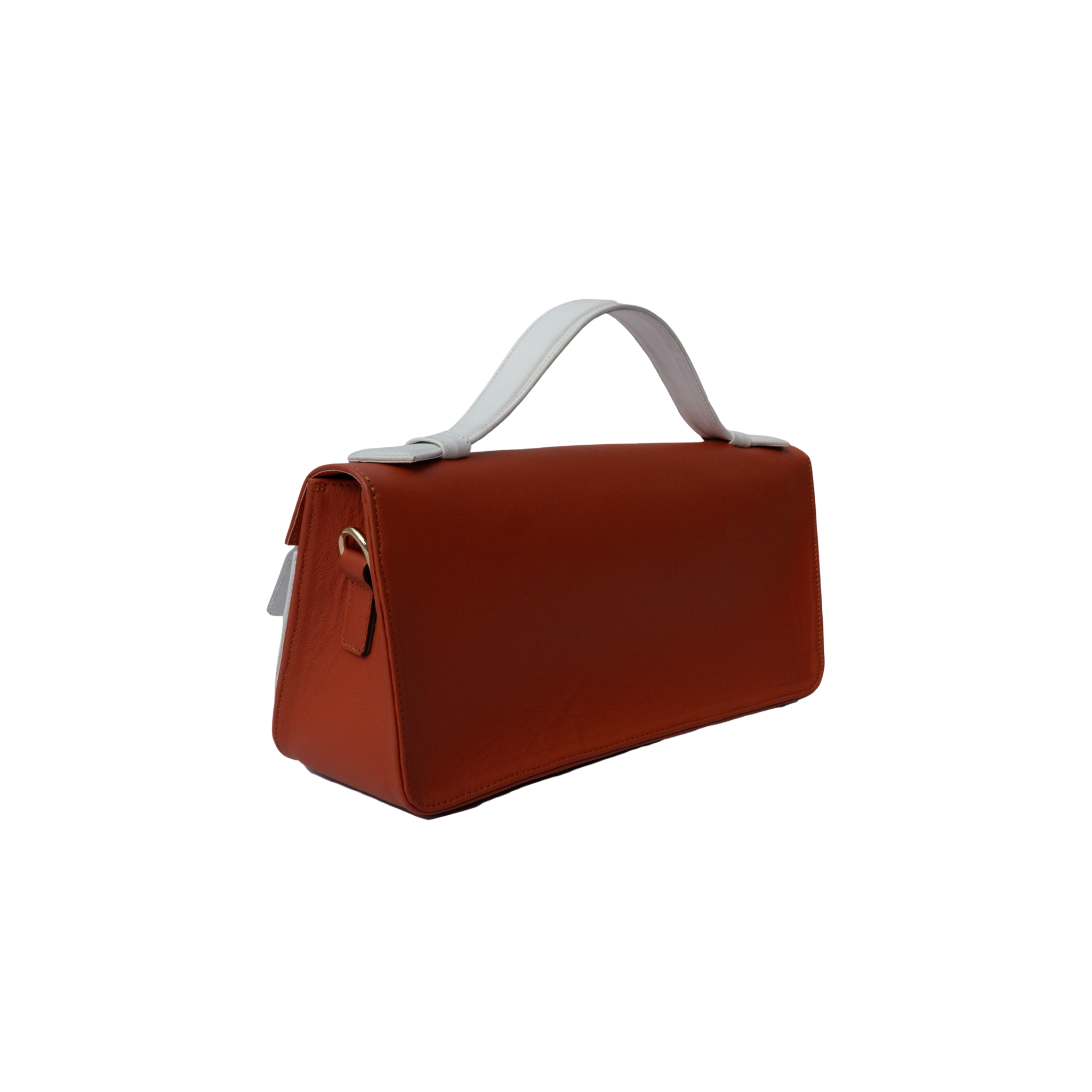 The Mini Street Bag in Deep Orange White