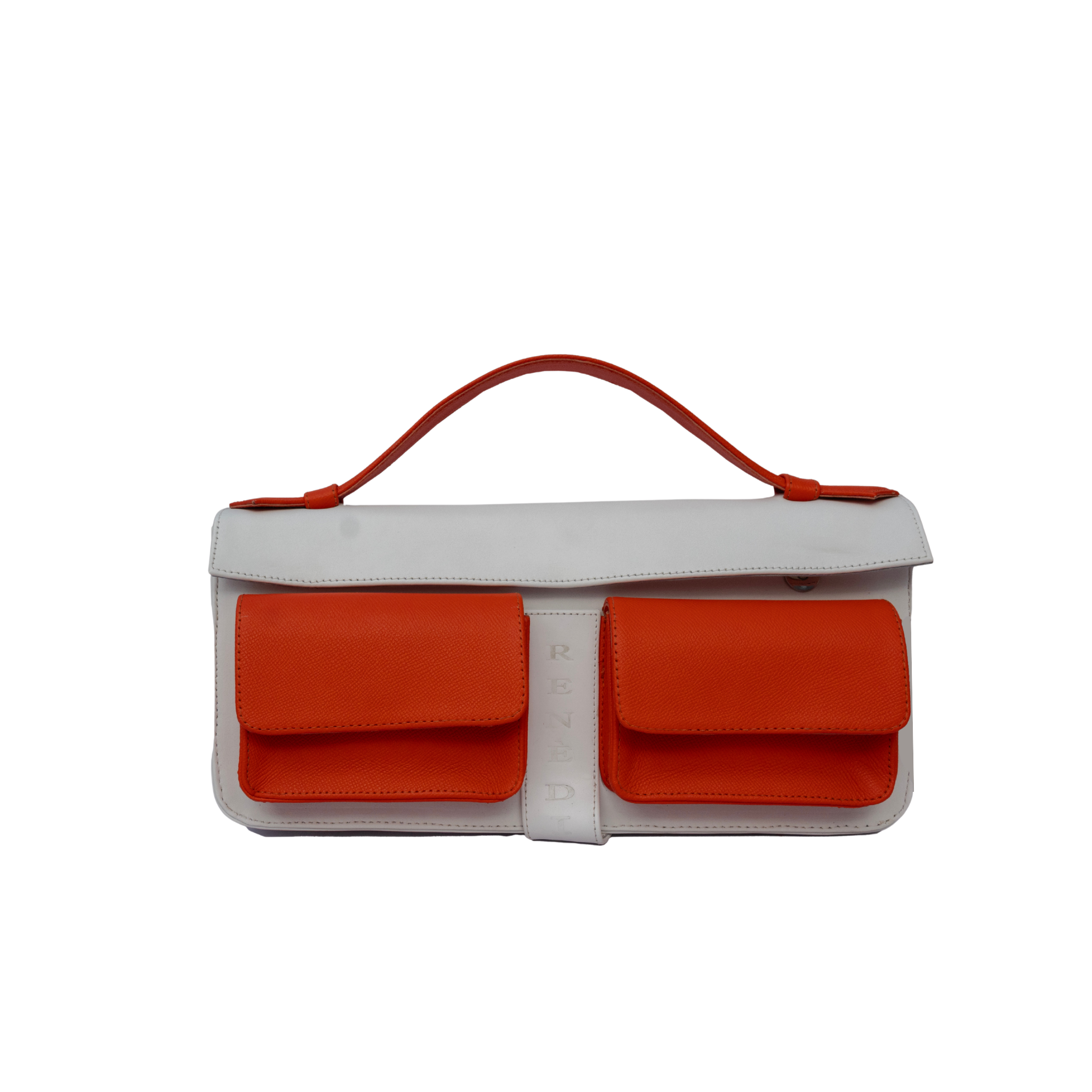 The Mini Street Bag in White Orange