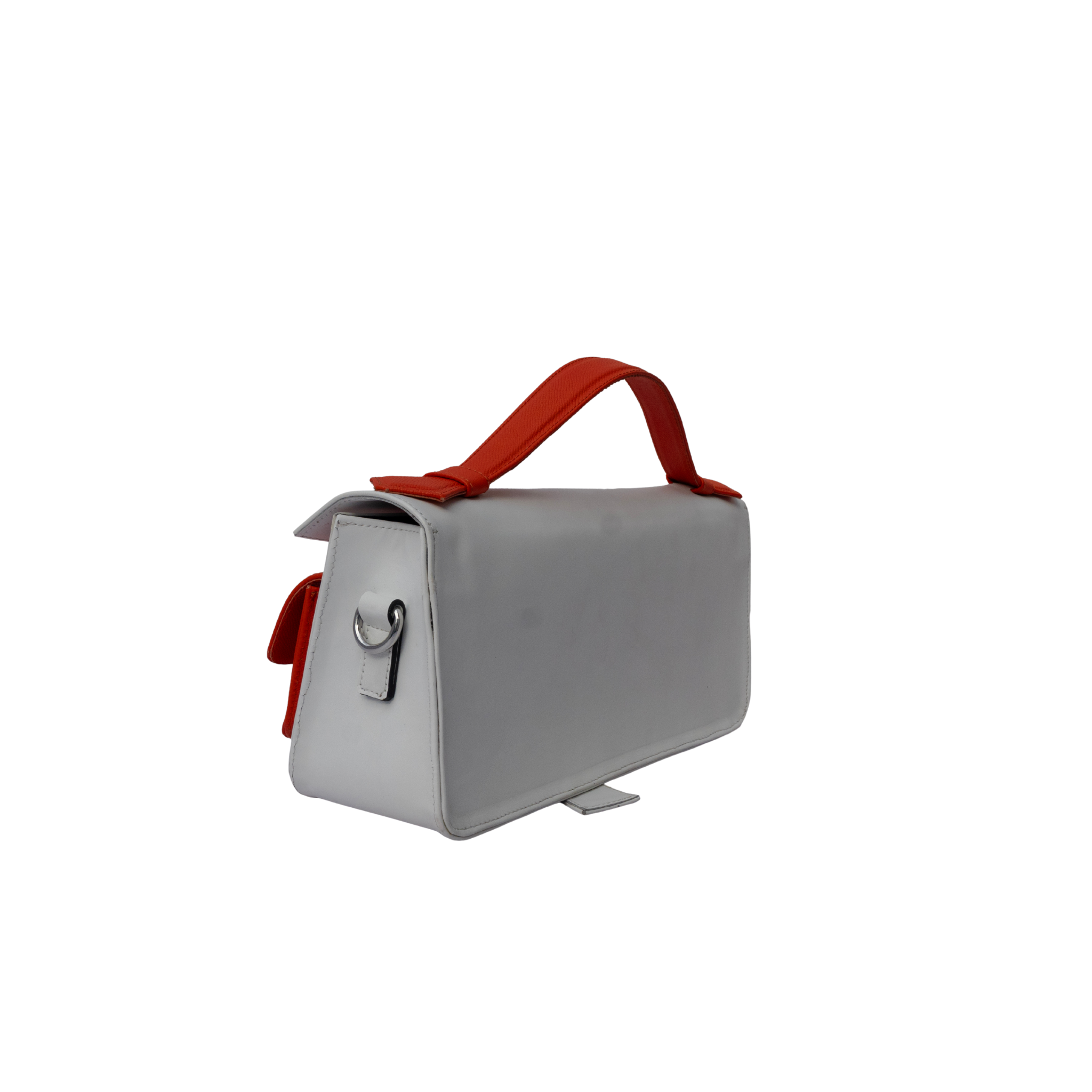 The Mini Street Bag in White Orange