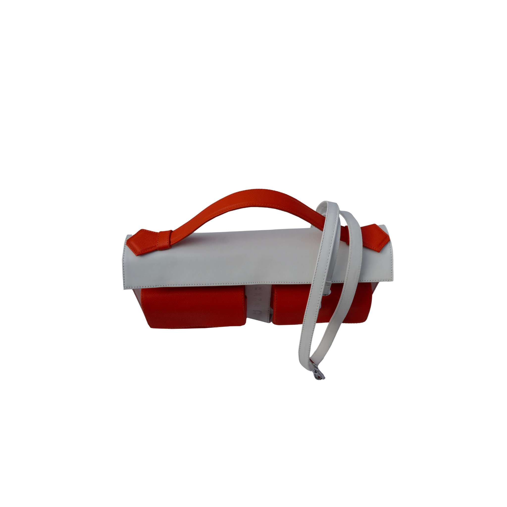 The Mini Street Bag in White Orange